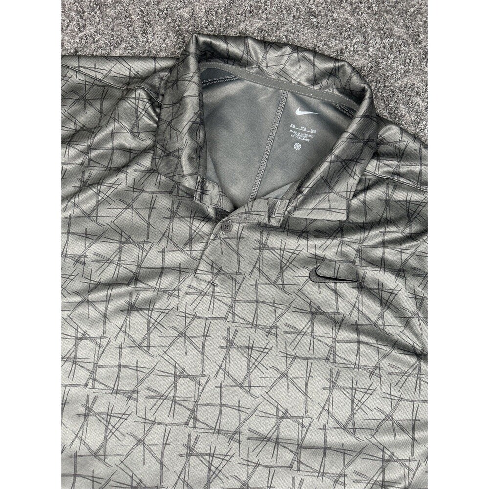 Nike Victory Polo Shirt Men’s 2XL Gray  AOP Golf  Performance